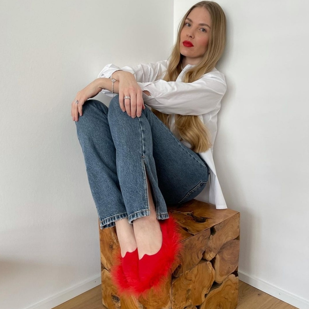 Pointed Flats Red Simone Rocha X H&M - Picture 2 of 2